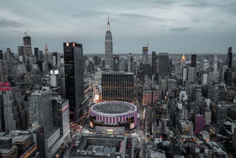 madison square garden vue aerienne
