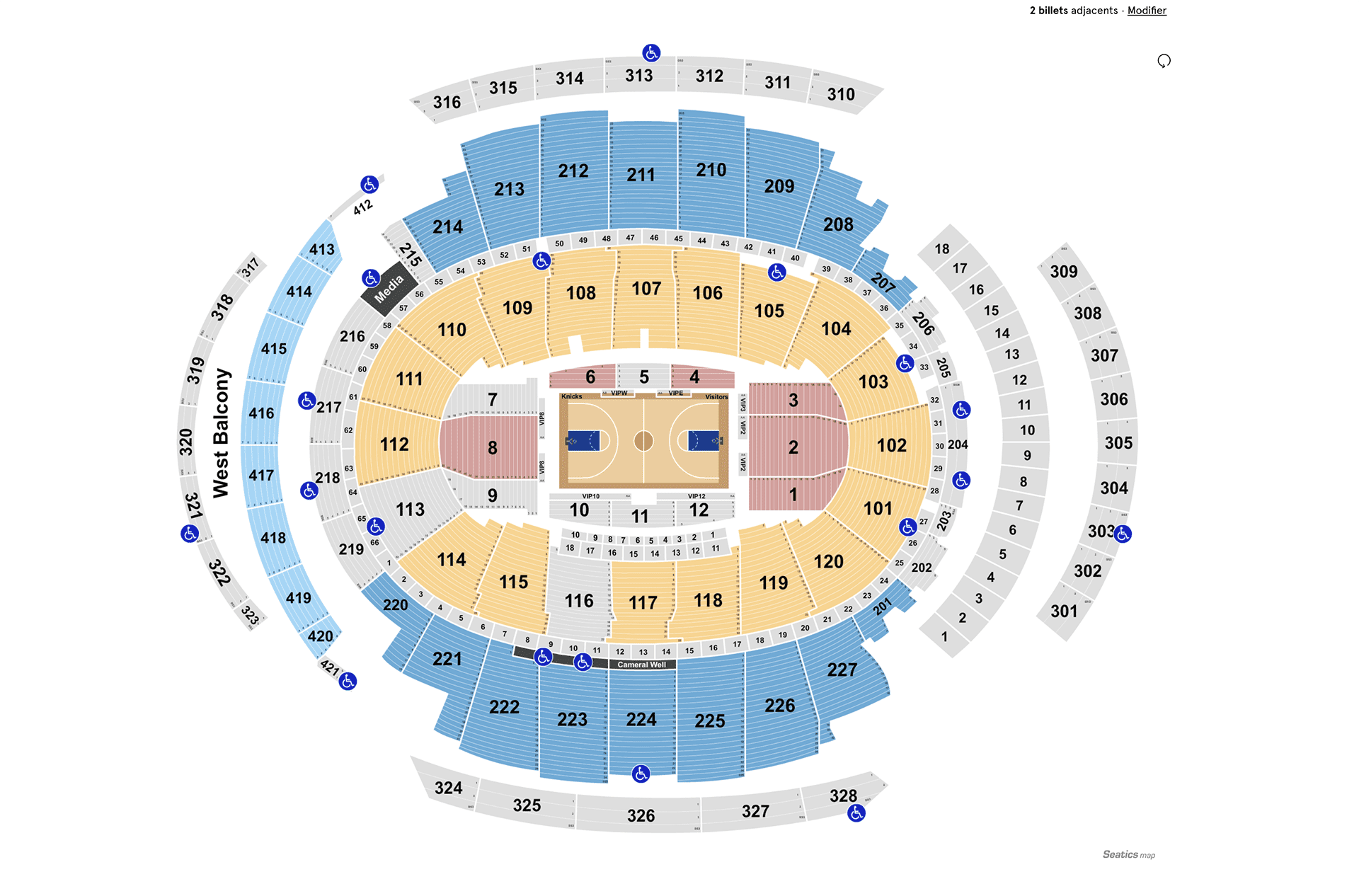 emplacement siege madison square garden nba