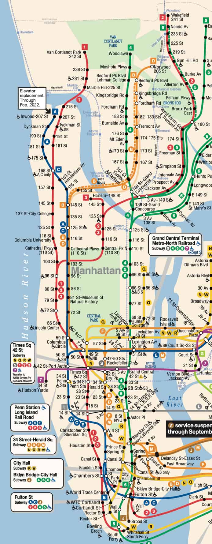 manhattan subway map