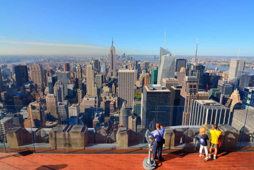 top of the rock vue empire state building