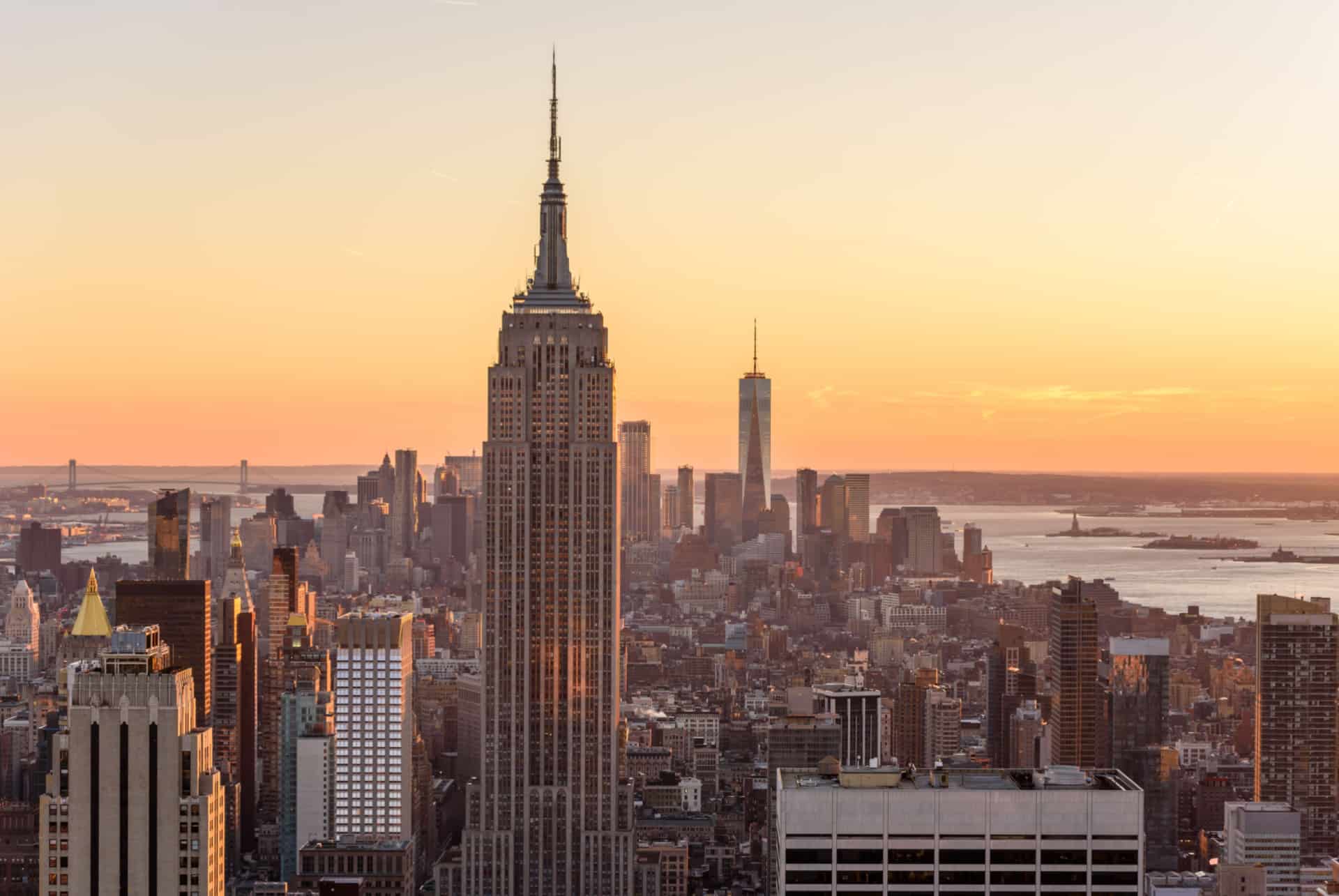 empire state building coucher soleil empire state building coucher soleil