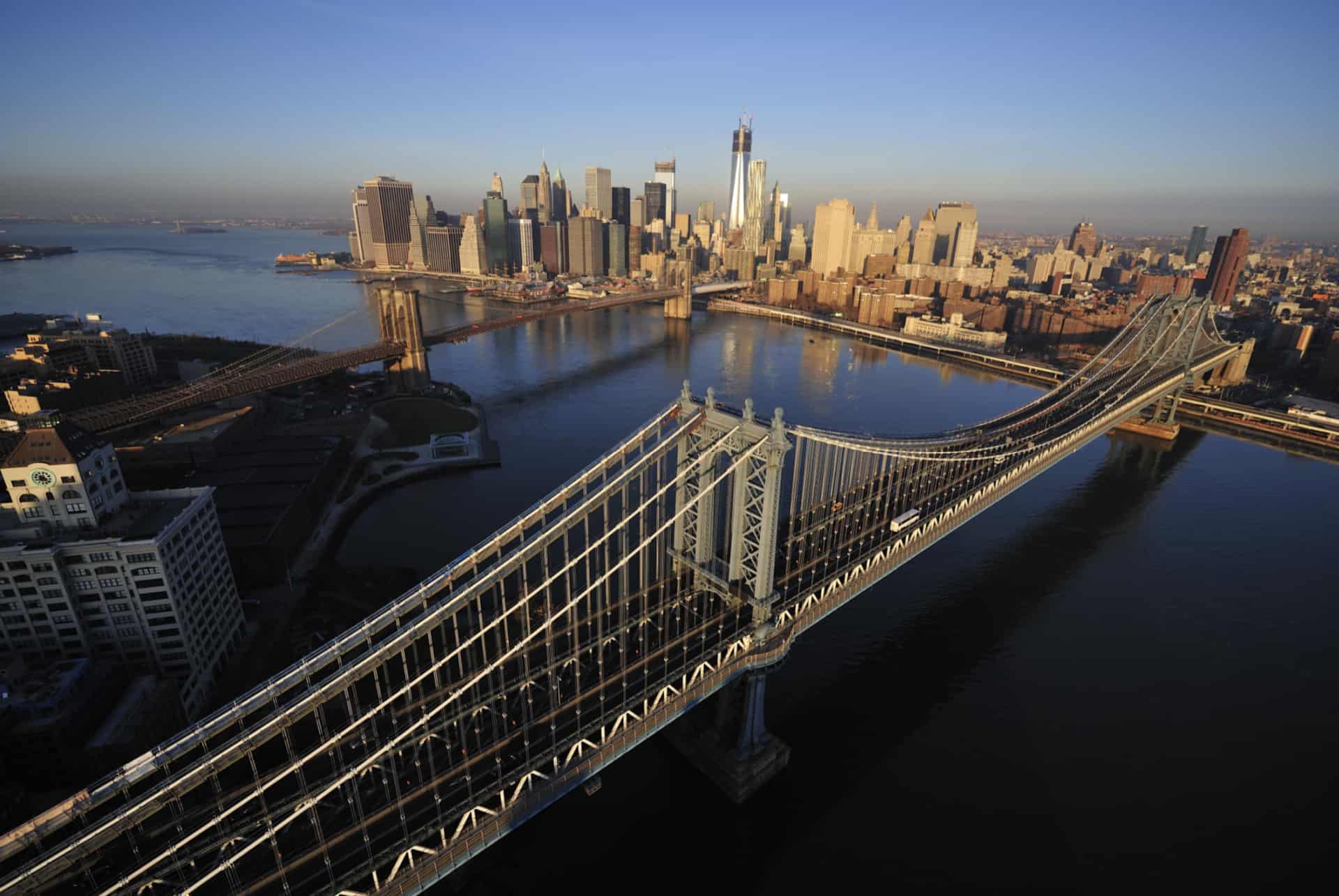 vue pont manhattan et pont brooklyn