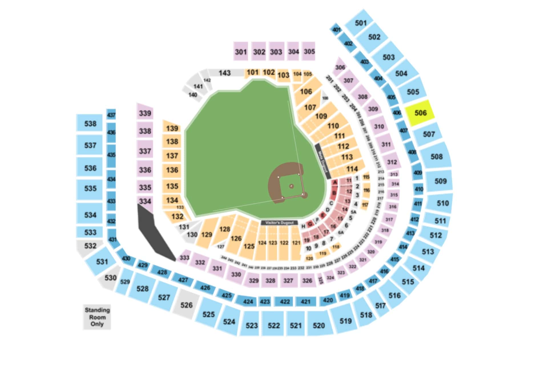 quelle place choisir stade citi field