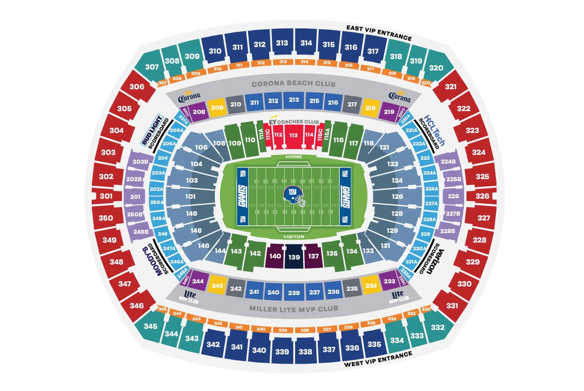 carte metlife stadium