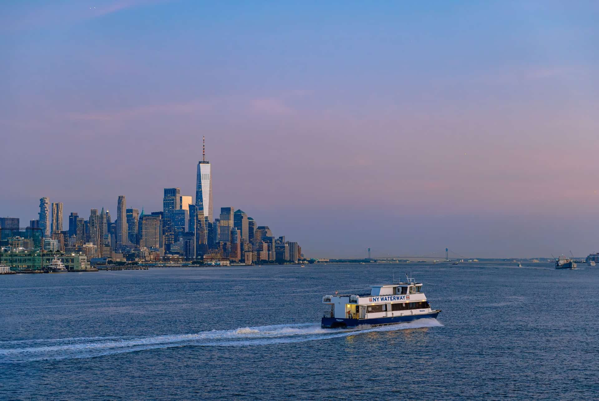 nyc ferry coucher de soleil